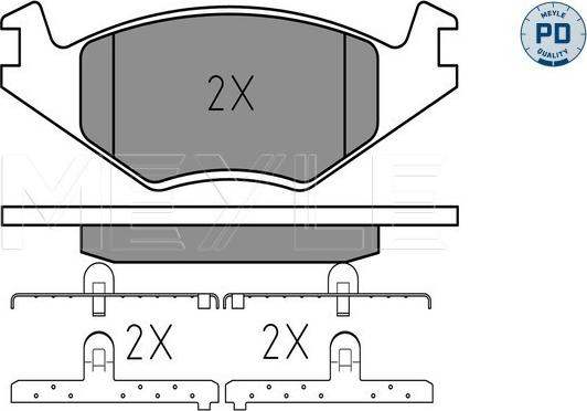 Meyle 025 208 8719/PD - Bremžu uzliku kompl., Disku bremzes www.autospares.lv