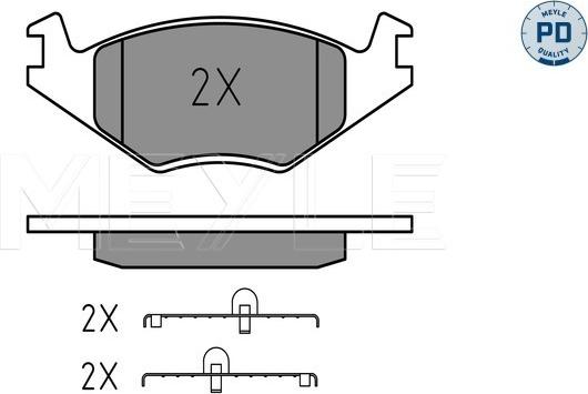 Meyle 025 208 8717/PD - Bremžu uzliku kompl., Disku bremzes www.autospares.lv