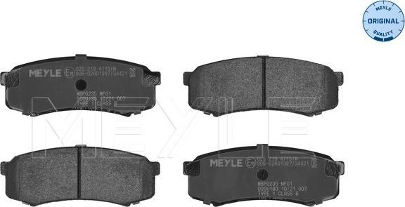 Meyle 025 219 4715/W - Bremžu uzliku kompl., Disku bremzes www.autospares.lv