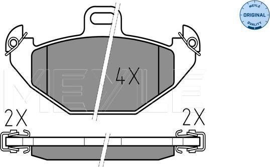 Meyle 025 219 6514 - Bremžu uzliku kompl., Disku bremzes autospares.lv