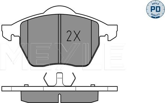 Meyle 025 219 1119/PD - Brake Pad Set, disc brake www.autospares.lv