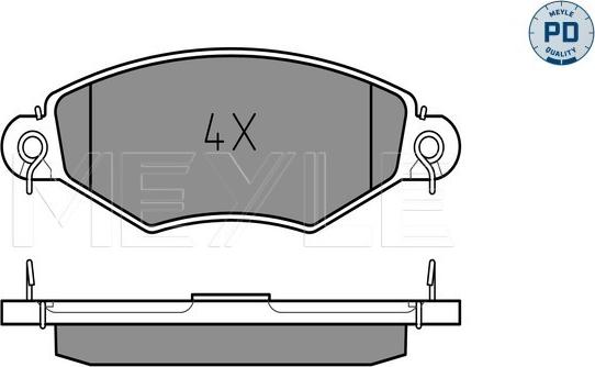 Meyle 025 219 8018/PD - Bremžu uzliku kompl., Disku bremzes www.autospares.lv