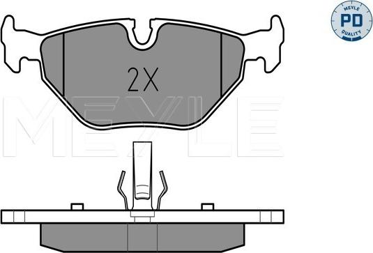 Meyle 025 219 3417/PD - Bremžu uzliku kompl., Disku bremzes autospares.lv