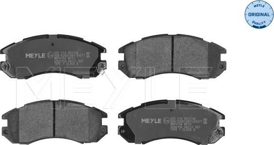 Meyle 025 214 9517/W - Brake Pad Set, disc brake www.autospares.lv