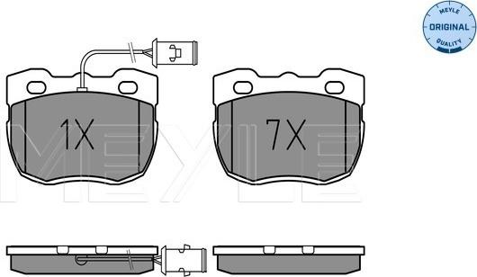 Meyle 025 214 5918/W - Тормозные колодки, дисковые, комплект www.autospares.lv