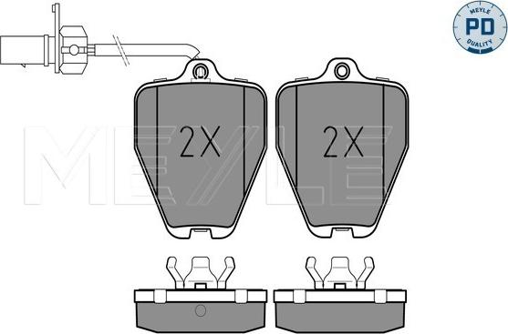 Meyle 025 214 5218/PD - Brake Pad Set, disc brake www.autospares.lv