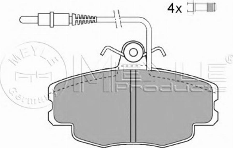 Meyle 025 214 6018/W - Тормозные колодки, дисковые, комплект www.autospares.lv