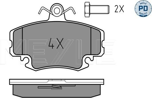 Meyle 025 214 6318/PD - Brake Pad Set, disc brake www.autospares.lv