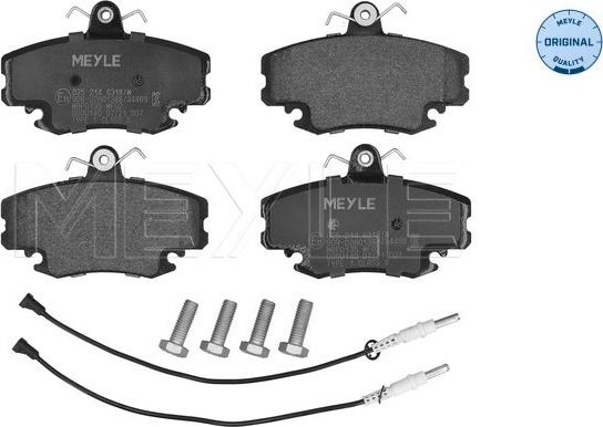 Meyle 025 214 6318/W - Brake Pad Set, disc brake www.autospares.lv