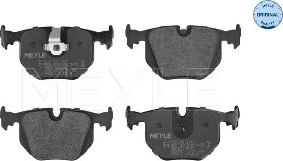 Meyle 025 214 8717 - Brake Pad Set, disc brake www.autospares.lv