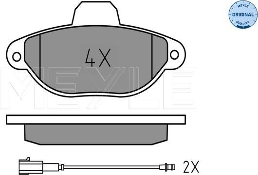 Meyle 025 214 3616 - Bremžu uzliku kompl., Disku bremzes autospares.lv