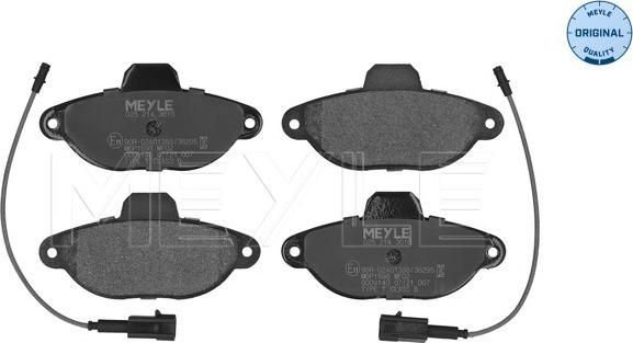 Meyle 025 214 3616 - Тормозные колодки, дисковые, комплект www.autospares.lv