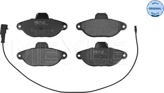 Meyle 025 214 3617/W - Тормозные колодки, дисковые, комплект www.autospares.lv