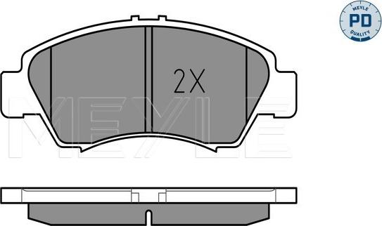 Meyle 025 216 9715/PD - Тормозные колодки, дисковые, комплект www.autospares.lv