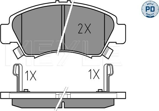 Meyle 025 216 9715/PD - Тормозные колодки, дисковые, комплект www.autospares.lv