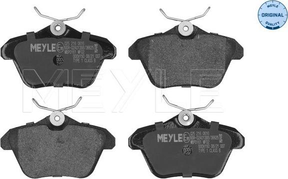 Meyle 025 216 0616 - Bremžu uzliku kompl., Disku bremzes www.autospares.lv