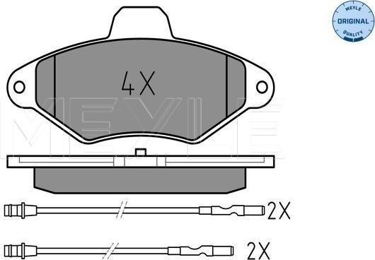 Meyle 025 216 3117/W - Тормозные колодки, дисковые, комплект www.autospares.lv