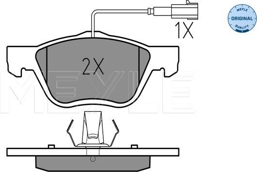 Meyle 025 216 3719/W - Bremžu uzliku kompl., Disku bremzes www.autospares.lv