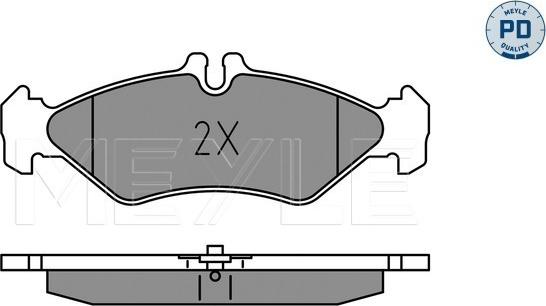 Meyle 025 216 2117/PD - Bremžu uzliku kompl., Disku bremzes autospares.lv