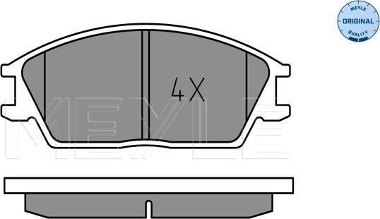 Meyle 025 210 1214 - Тормозные колодки, дисковые, комплект www.autospares.lv