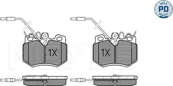 Meyle 025 210 8017/PD - Bremžu uzliku kompl., Disku bremzes www.autospares.lv