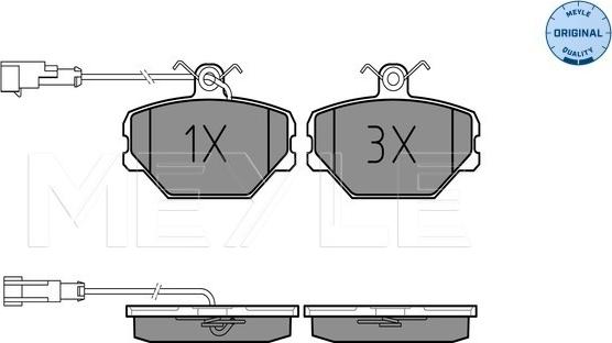 Meyle 025 211 0016/W - Brake Pad Set, disc brake www.autospares.lv