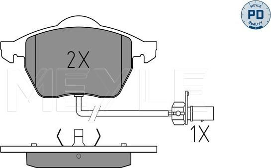 Meyle 025 218 4919/PD - Bremžu uzliku kompl., Disku bremzes autospares.lv