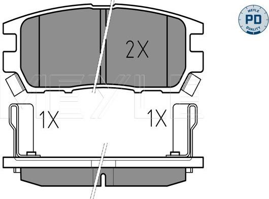 Meyle 025 218 4014/PD - Тормозные колодки, дисковые, комплект www.autospares.lv