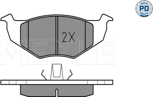 Meyle 025 218 6615/PD - Тормозные колодки, дисковые, комплект www.autospares.lv