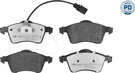 Meyle 025 218 8519/PD - Brake Pad Set, disc brake www.autospares.lv