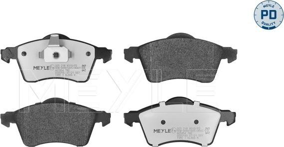 Meyle 025 218 8319/PD - Brake Pad Set, disc brake www.autospares.lv