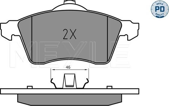 Meyle 025 218 8319/PD - Brake Pad Set, disc brake www.autospares.lv