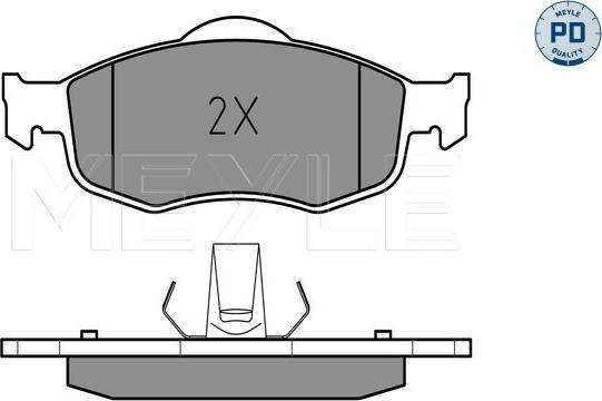 Meyle 025 213 9418/PD - Тормозные колодки, дисковые, комплект www.autospares.lv