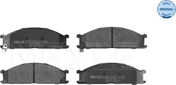 Meyle 025 213 4717 - Brake Pad Set, disc brake www.autospares.lv