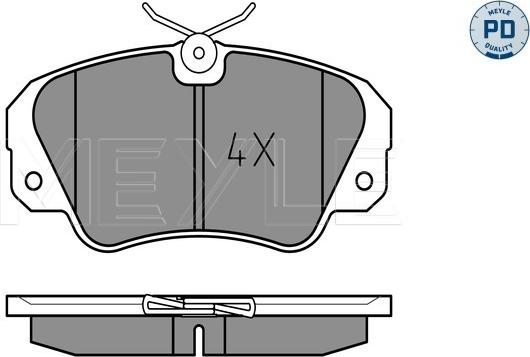 Meyle 025 213 6819/PD - Brake Pad Set, disc brake www.autospares.lv