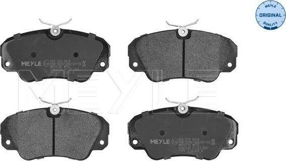 Meyle 025 213 6819 - Brake Pad Set, disc brake www.autospares.lv