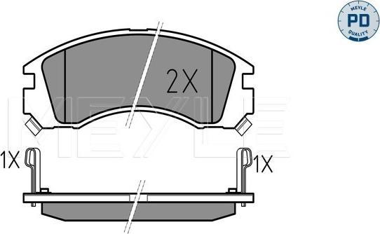 Meyle 025 213 6315/PD - Brake Pad Set, disc brake www.autospares.lv