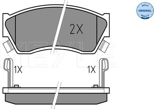 Meyle 025 213 3314/W - Brake Pad Set, disc brake www.autospares.lv