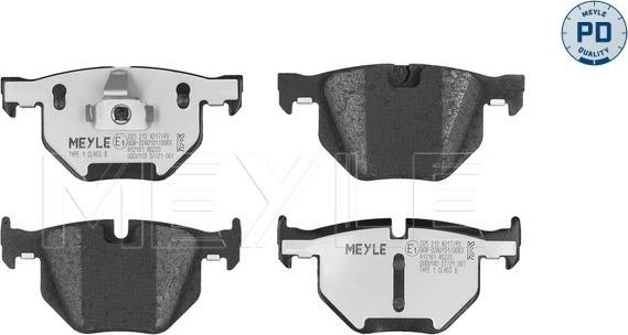 Meyle 025 212 8217/PD - Brake Pad Set, disc brake www.autospares.lv