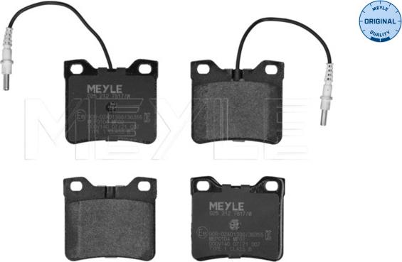 Meyle 025 212 7817/W - Brake Pad Set, disc brake www.autospares.lv