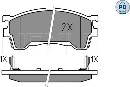 Meyle 025 217 5416/PD - Bremžu uzliku kompl., Disku bremzes www.autospares.lv