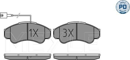 Meyle 025 239 1919/PD - Brake Pad Set, disc brake www.autospares.lv