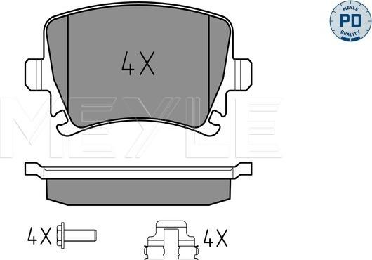 Meyle 025 239 1417/PD - Тормозные колодки, дисковые, комплект www.autospares.lv