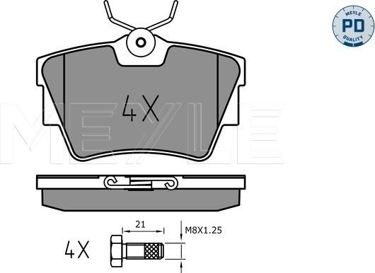 Meyle 025 239 8017/PD - Bremžu uzliku kompl., Disku bremzes www.autospares.lv