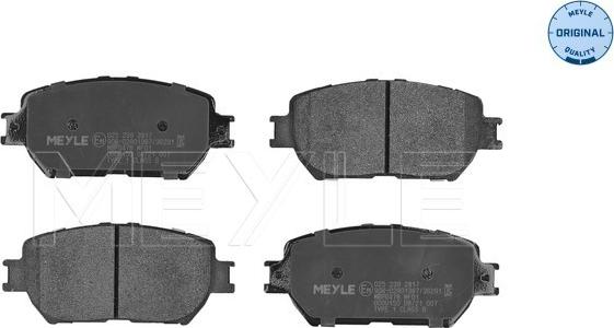 Meyle 025 239 2817 - Brake Pad Set, disc brake www.autospares.lv