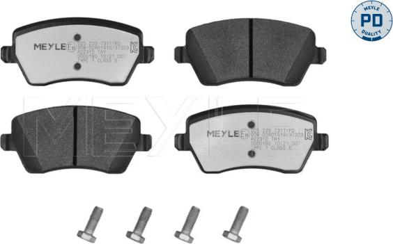 Meyle 025 239 7317/PD - Brake Pad Set, disc brake www.autospares.lv