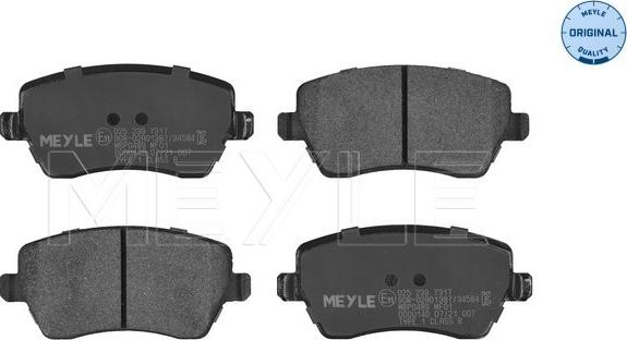 Meyle 025 239 7317 - Brake Pad Set, disc brake www.autospares.lv