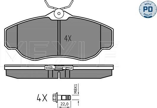 Meyle 025 234 5219/PD - Bremžu uzliku kompl., Disku bremzes www.autospares.lv