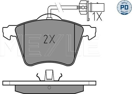 Meyle 025 234 1819/PD - Brake Pad Set, disc brake www.autospares.lv