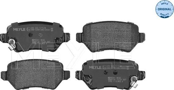 Meyle 025 234 1715/W - Brake Pad Set, disc brake www.autospares.lv